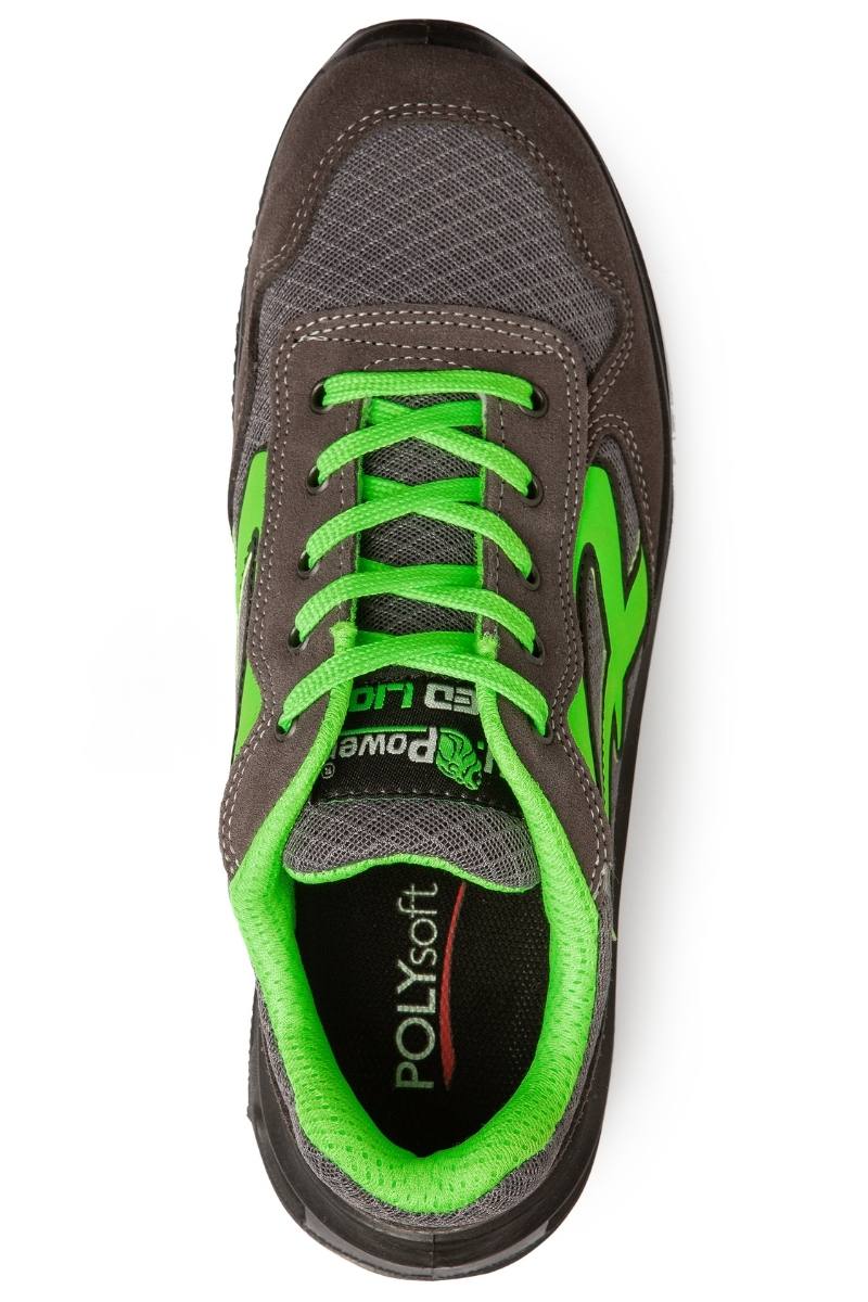 Zapato UPower de seguridad color verde y gris 1