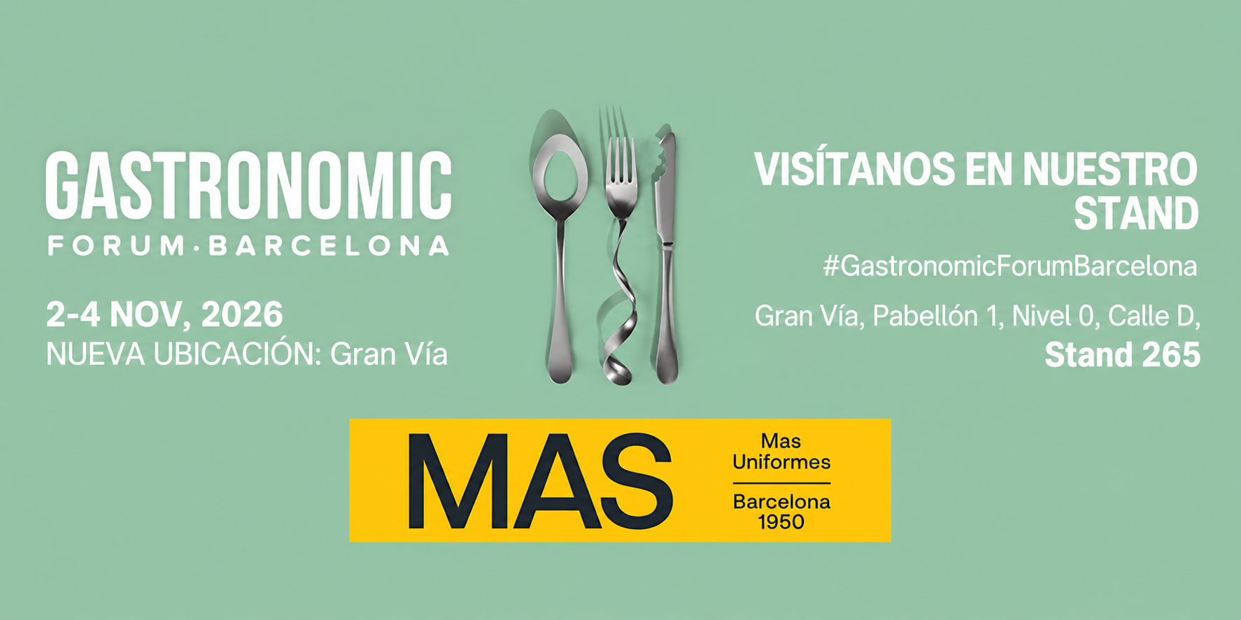 Masuniformes, patrocinador y expositor en Gastronomic Forum Barcelona
