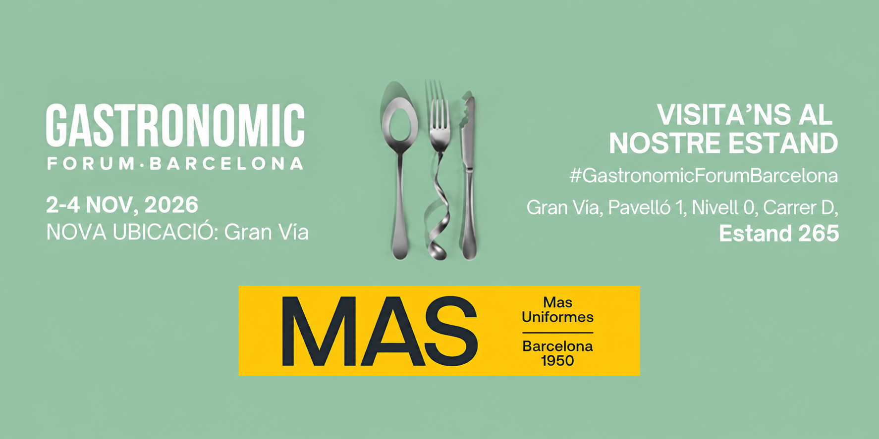 Masuniformes, patrocinador i expositor al Gastronomic Forum Barcelona