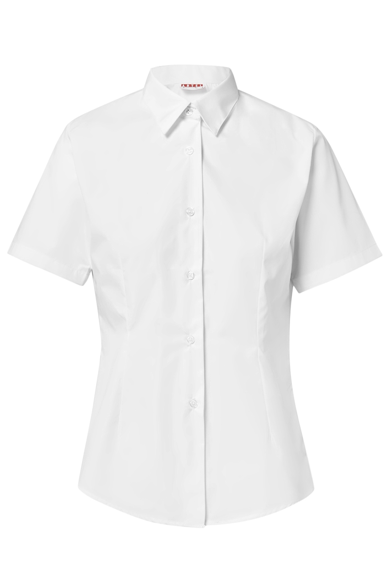 Blusa blanca entallada de mujer Artel manga corta
