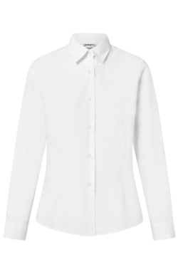 Blusa de Sra Artel blanca entallada manga larga