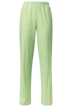 Pantalons amb goma de Vichy color verd
