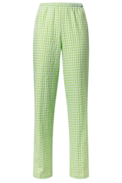 Pantalón con goma en Vichy color pistacho