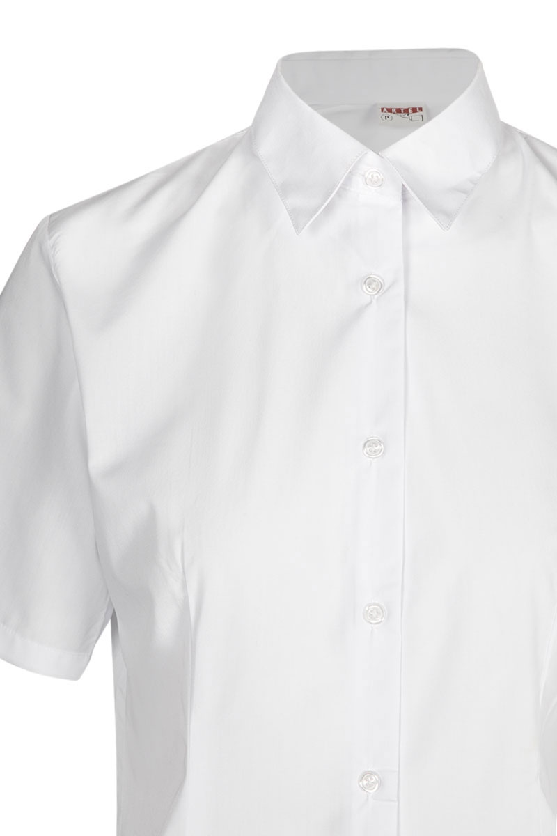 Camisa de mujer Artel blanca entallada manga corta 2
