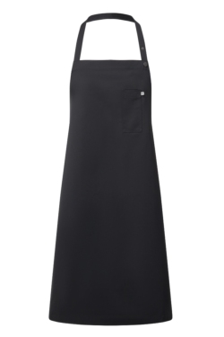 Delantal con peto negro regulable y bolsillo pecho 95 X 95 Mas6900