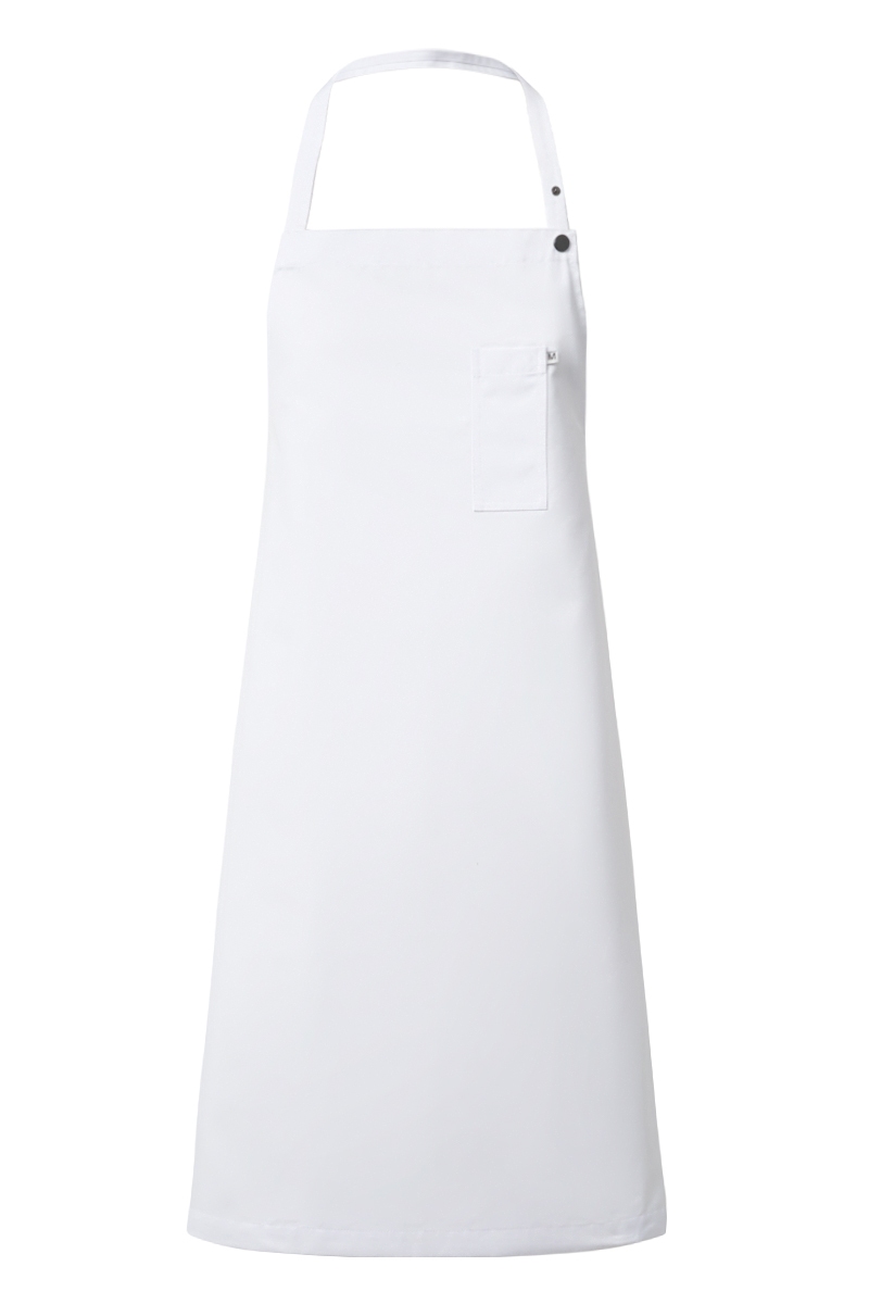 Delantal peto blanco regulable y bolsillo pecho 95 X 95 Mas6901