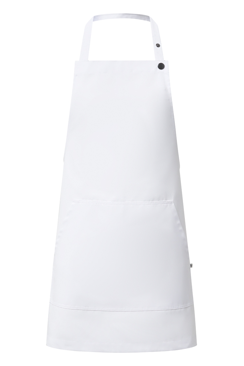 Delantal con peto blanco regulable y bolsillo tipo canguro 70X70 Mas6931