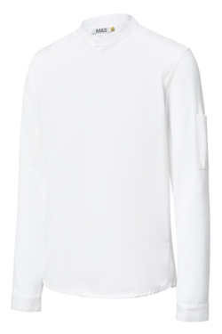 Chaqueta chef blanca con espalda y mangas de punto Tencel 7221