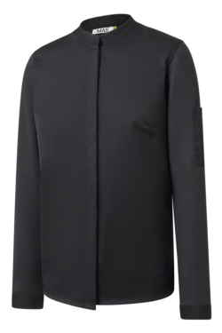 Chaqueta mujer chef negra espalda y mangas de punto Tencel 7260