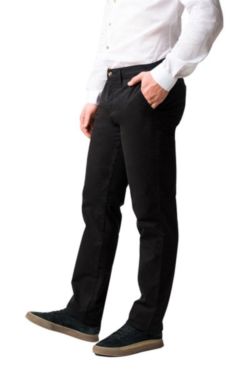 Distribución docena límite Pantalones de vestir frescos i finos para hombre color negro