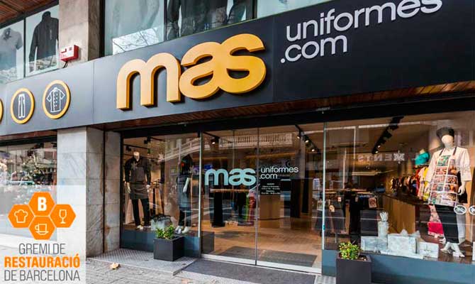 Mas uniformes firma acuerdo con el gremio de restauración de barcelona