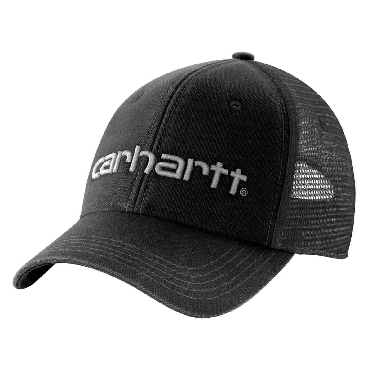 Gorra negra de lona con parte trasera de malla Carhartt 101195