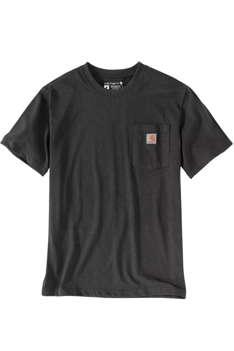 Camiseta color gris antracita con bolsillo gruesa Carhartt K87 103296 col. CRH