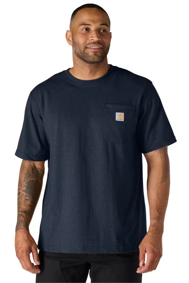 Camiseta color azul marino con bolsillo gruesa Carhartt 103296 col. NVY 1
