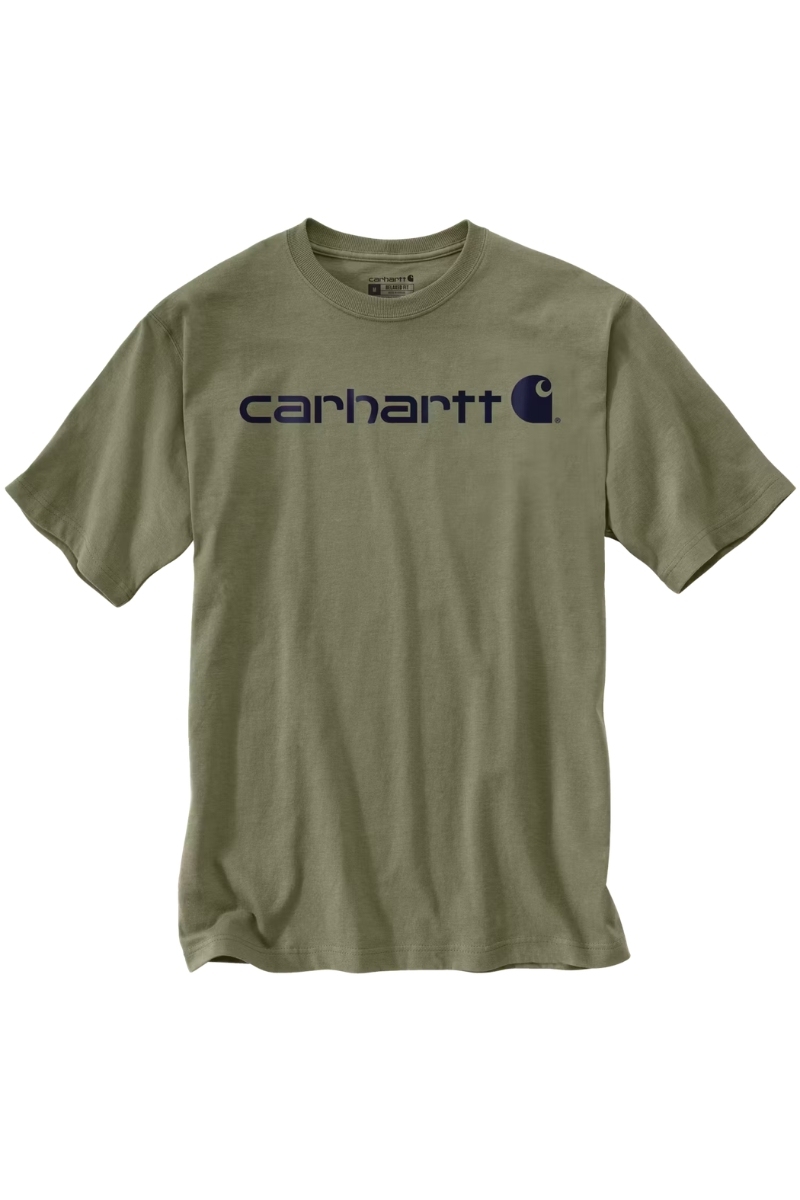 Camiseta color verde oliva core logo Carhartt gruesa 103361 col. DOV