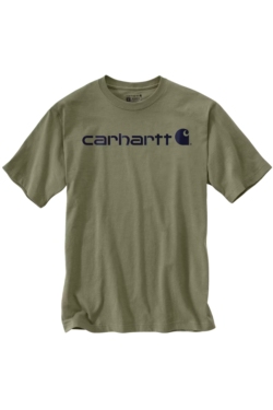 Camiseta color verde oliva core logo Carhartt gruesa 103361 col. DOV