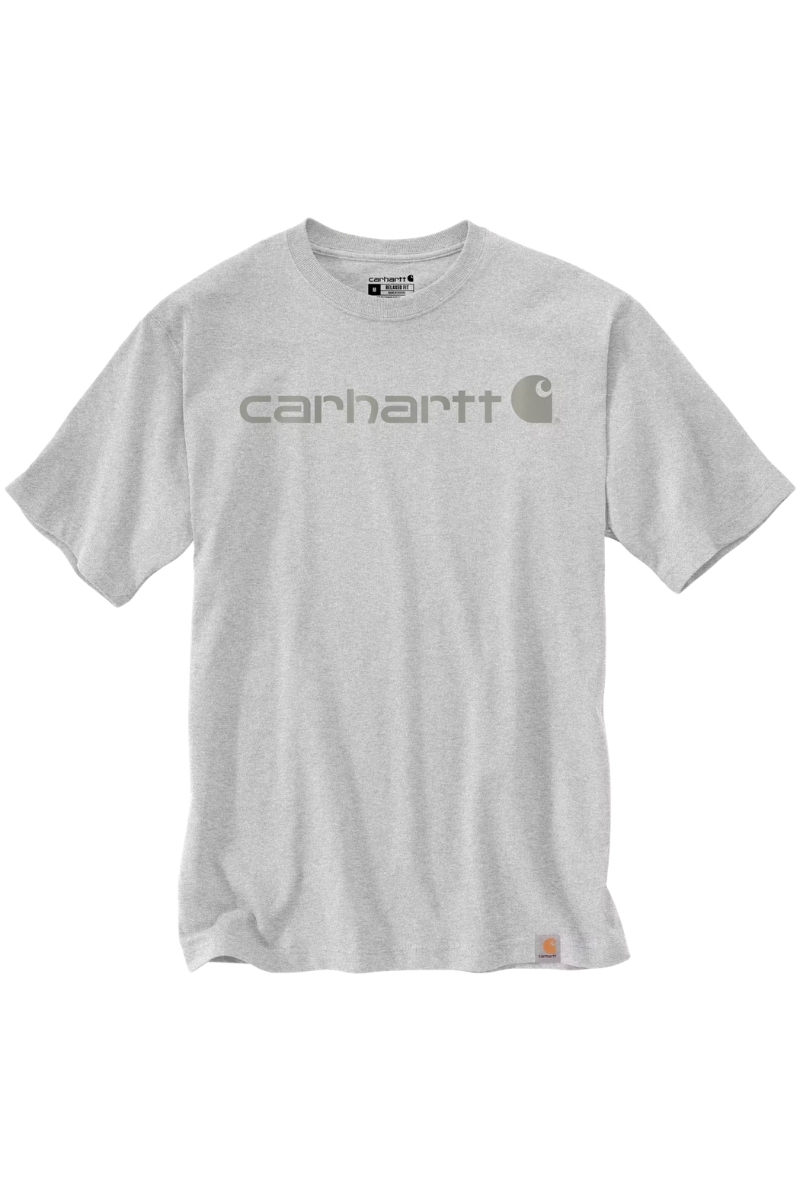 Camiseta color gris jaspeado core logo Carhartt gruesa 103361 col. EC5