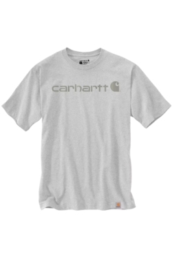 Camiseta color gris jaspeado core logo Carhartt gruesa 103361 col. EC5