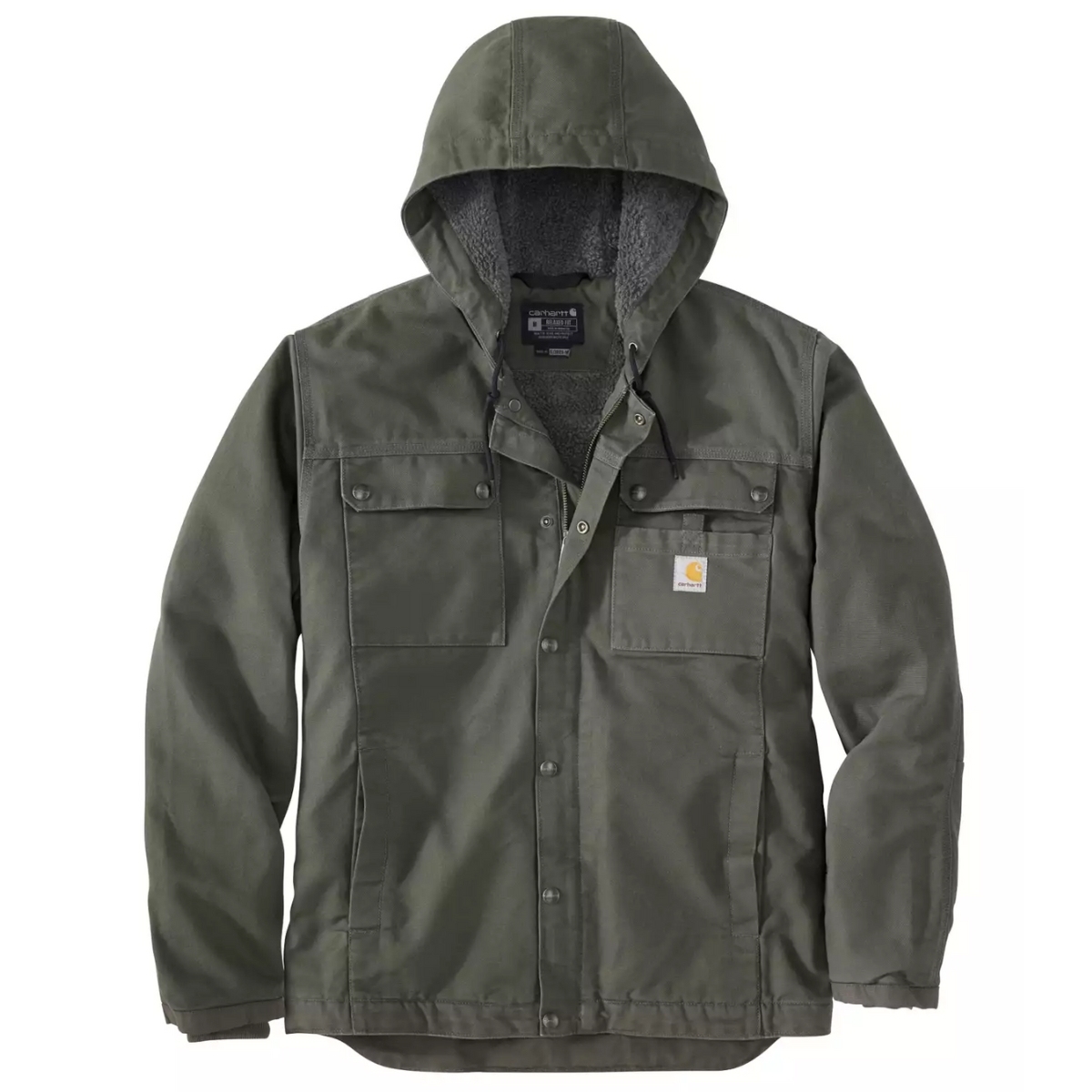 Relaxed Fit Washed Duck Sherpa-Lined Utility Jacket Carhartt col. MOS