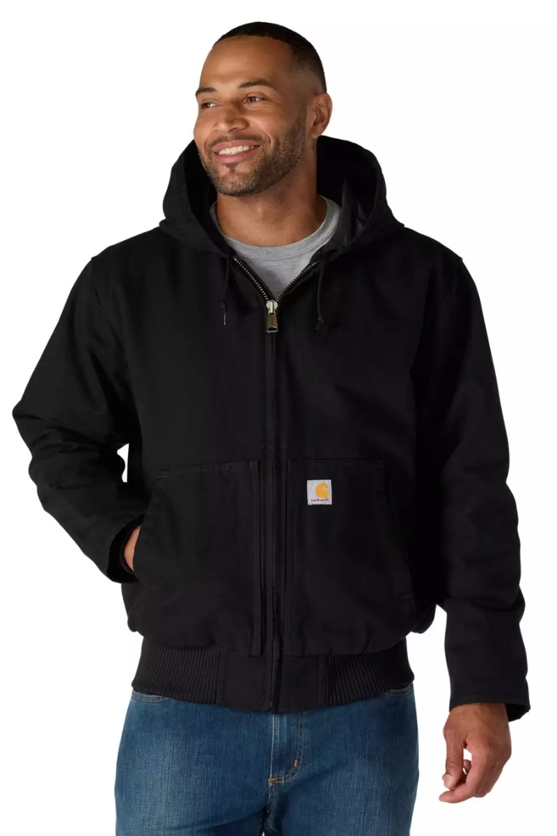 Chaqueta Carhartt negra con capucha