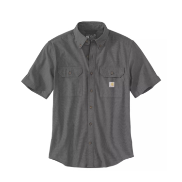 Camisa gris antracita Carhartt de hombre manga corta dos bolsillos 104369