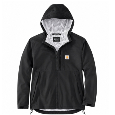 Jaqueta impermeable negra amb caputxa Carhartt Monterey
