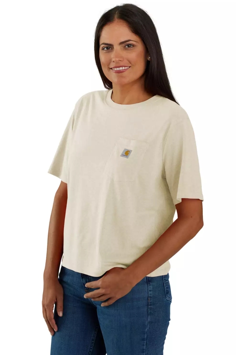 Samarreta de dona Carhartt color crema amb butxaca