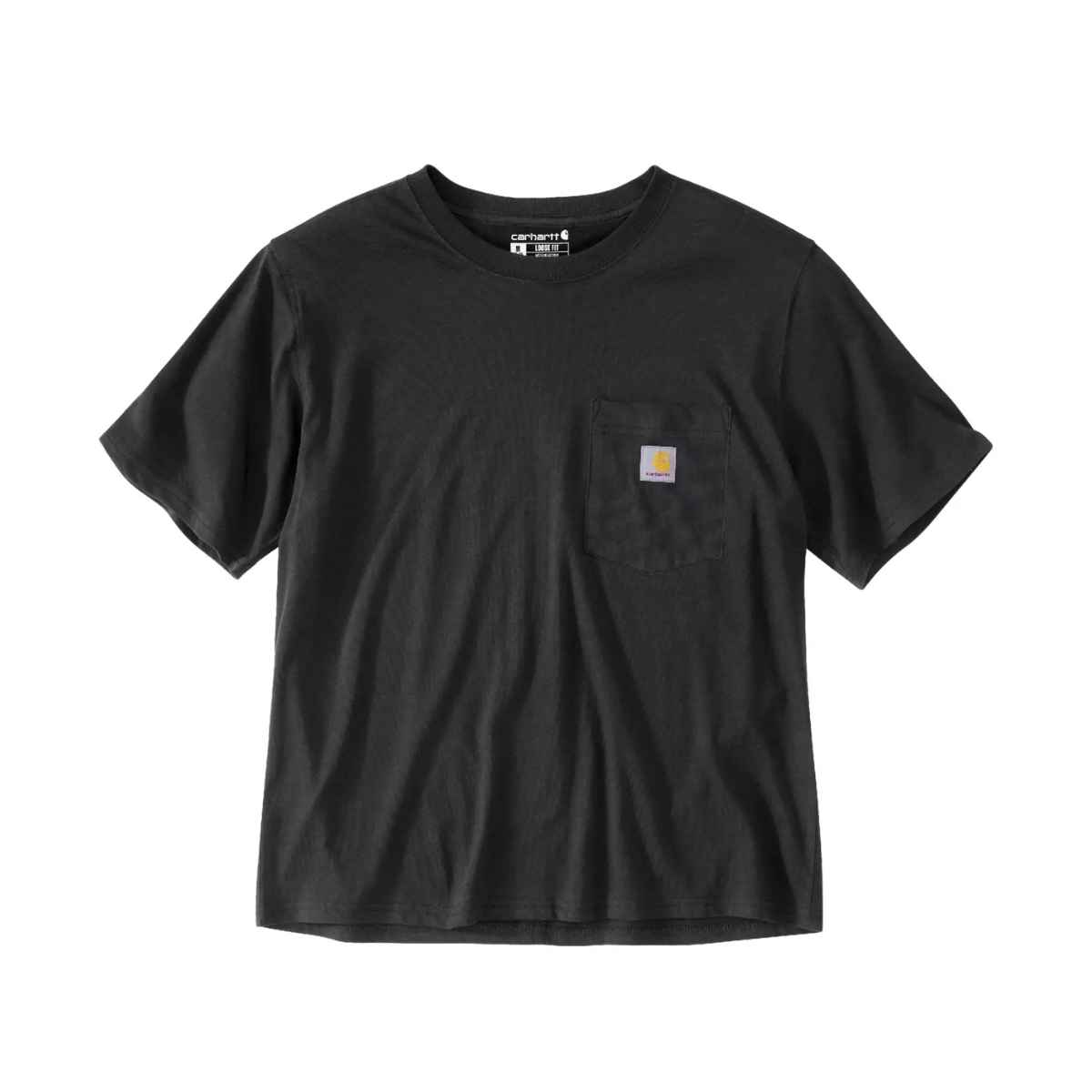 Camiseta de mujer Carhartt color negro con bolsillo 106122