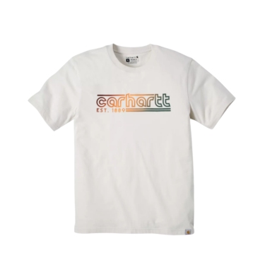 Camiseta manga corta crema Carhartt con logo en el pecho 106538