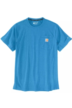 Camiseta Carhartt Force celeste fuerte con bolsillo y manga ranglán 106652