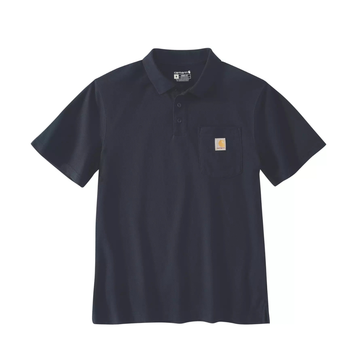 Polo de hombre manga corta azul marino Carhartt con bolsillo 106685