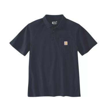Polo de hombre manga corta azul marino Carhartt con bolsillo 106685