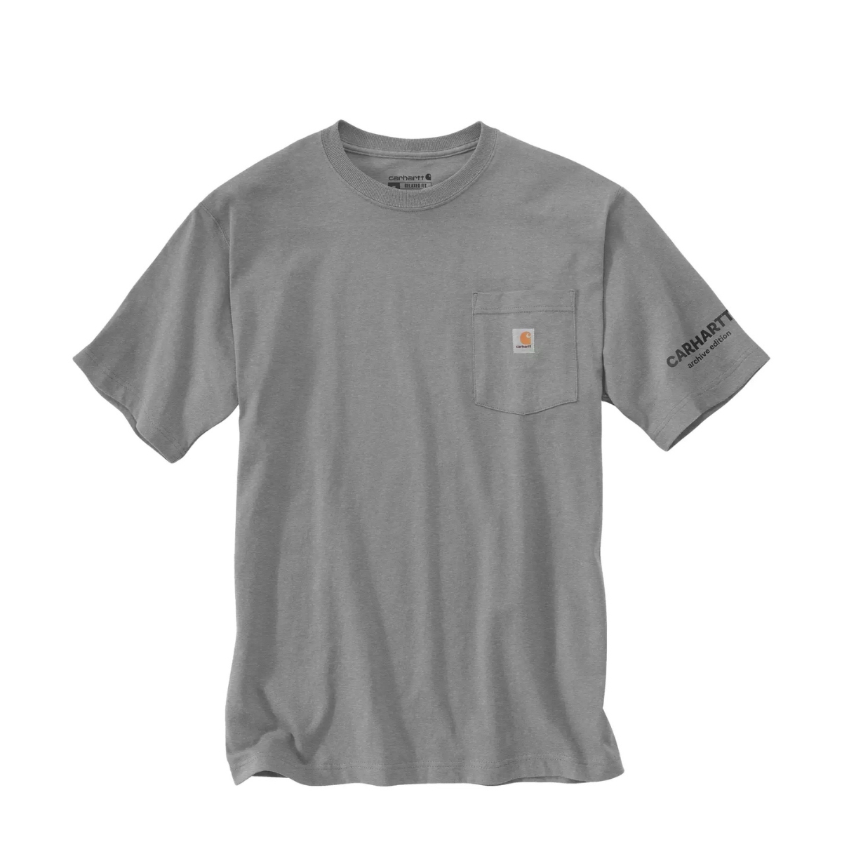 Camiseta Carhartt gris con bolsillo y gráfico en la espalda 106772