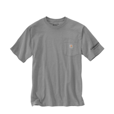 Camiseta Carhartt gris con bolsillo y gráfico en la espalda 106772