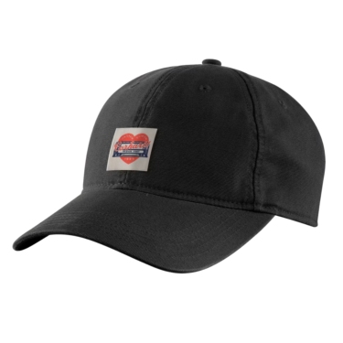 Gorra Carhartt negra de lona canvas con parche de corazón