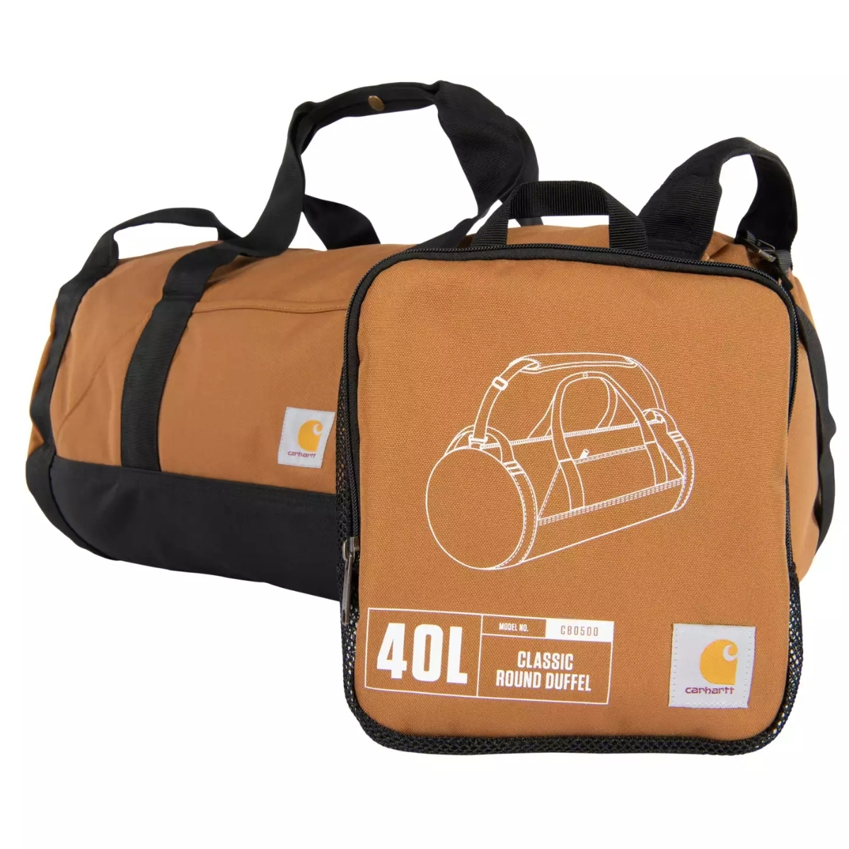 Bolsa marrón Carhartt 40L, resistente y repelente al agua B0000500