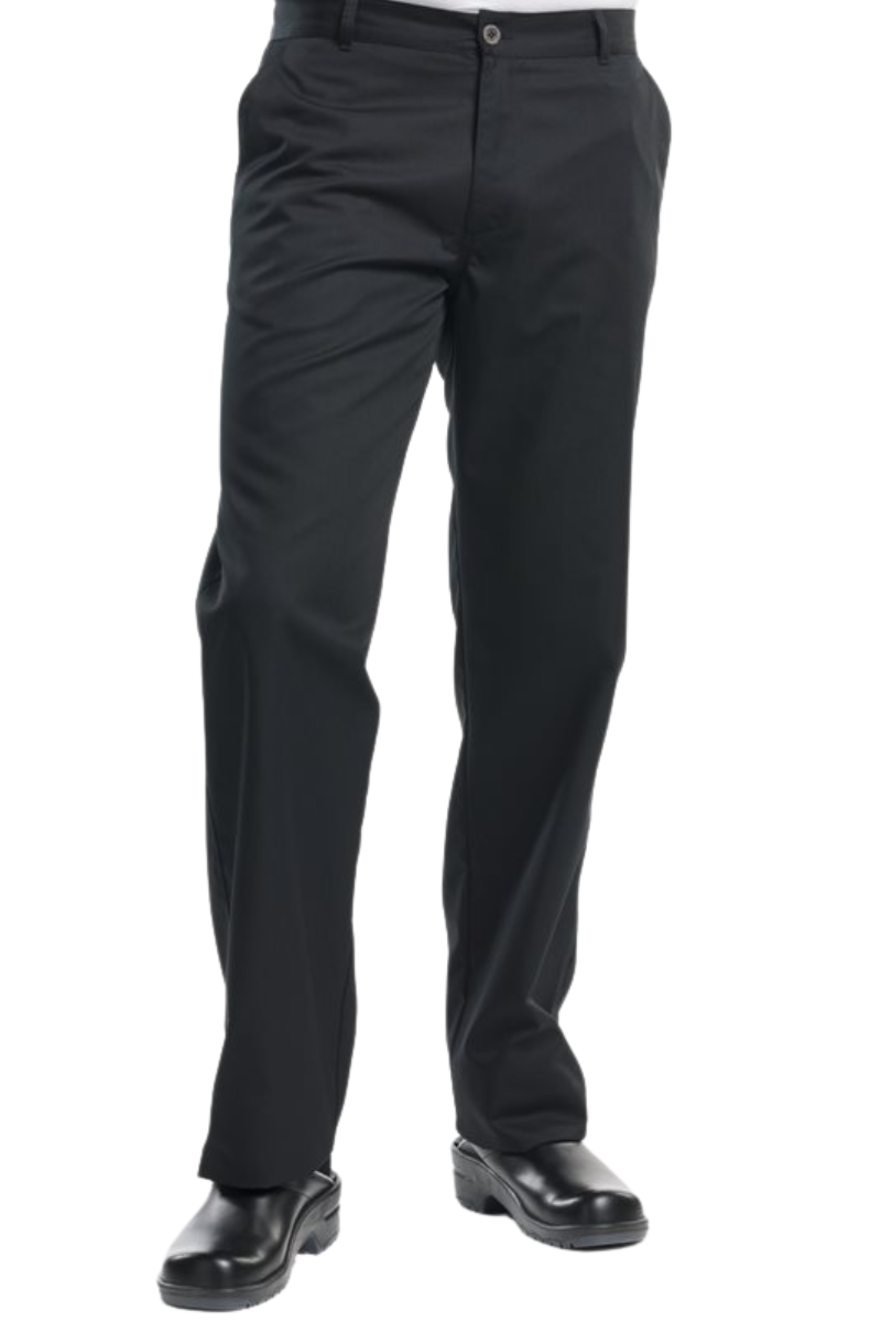 Chef Works A674-L Executive Pantalon De Chef Grande Taille Noir - Coupe Moderne