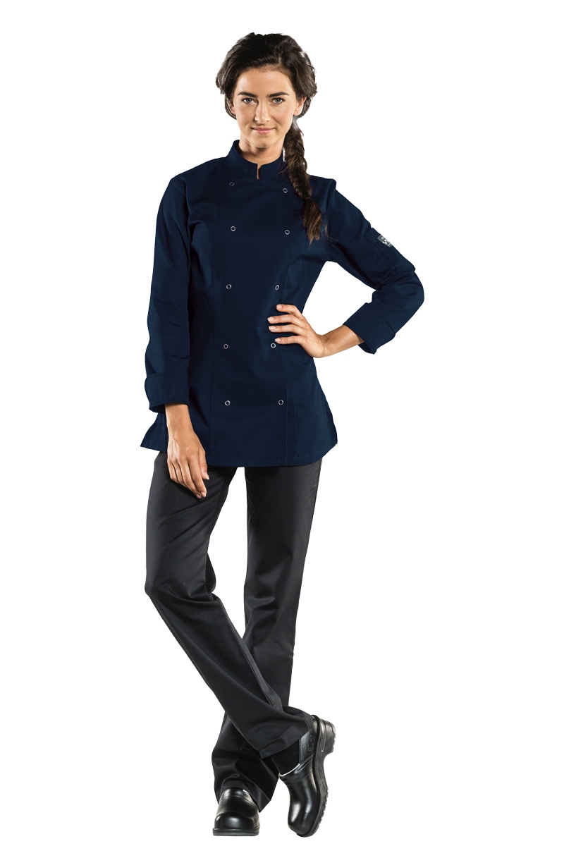 Chaqueta cocina de mujer Poco azul marino 