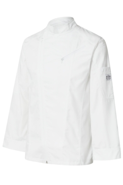 Chaqueta blanca de cocinero de diseño original ligeramente entallada