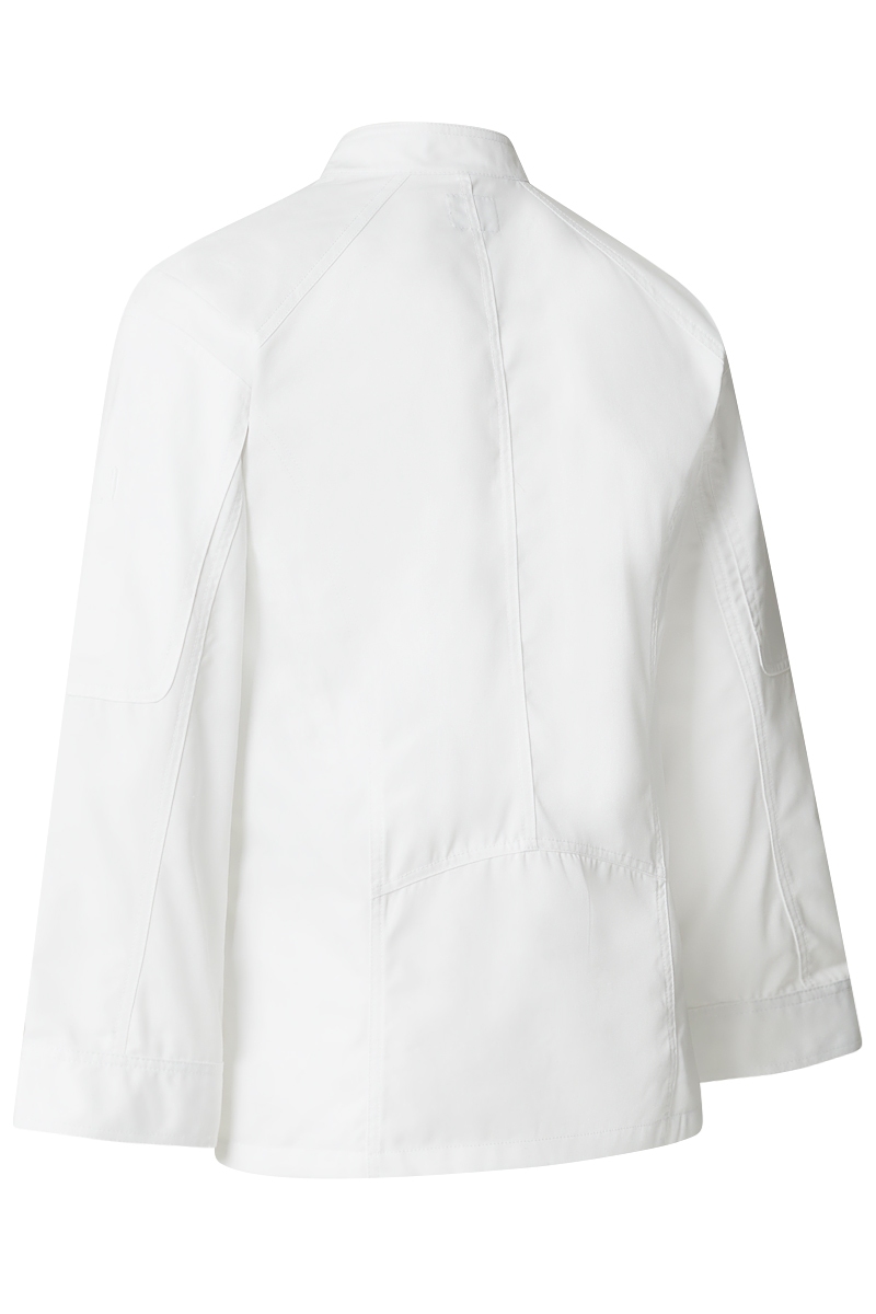 Chaqueta blanca de cocinero de diseño original ligeramente entallada 1