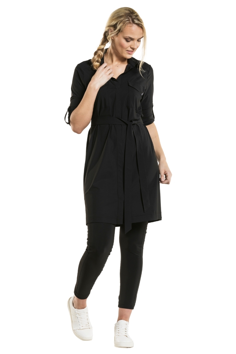 Vestido tipo blusa negro para sala Colección Sense