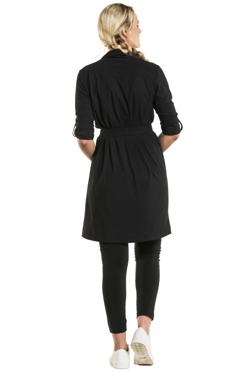 Vestido tipo blusa negro para sala Colección Sense