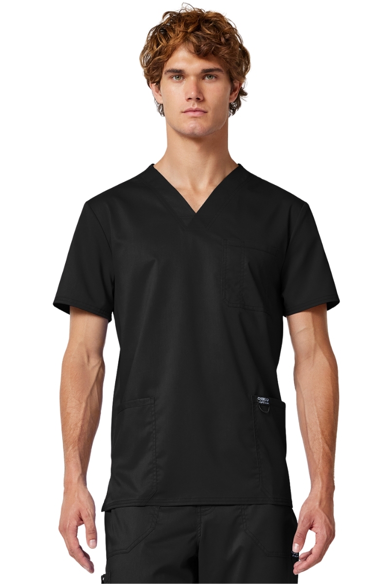 Casaca sanitària Cherokee coll de pic negra WWE670