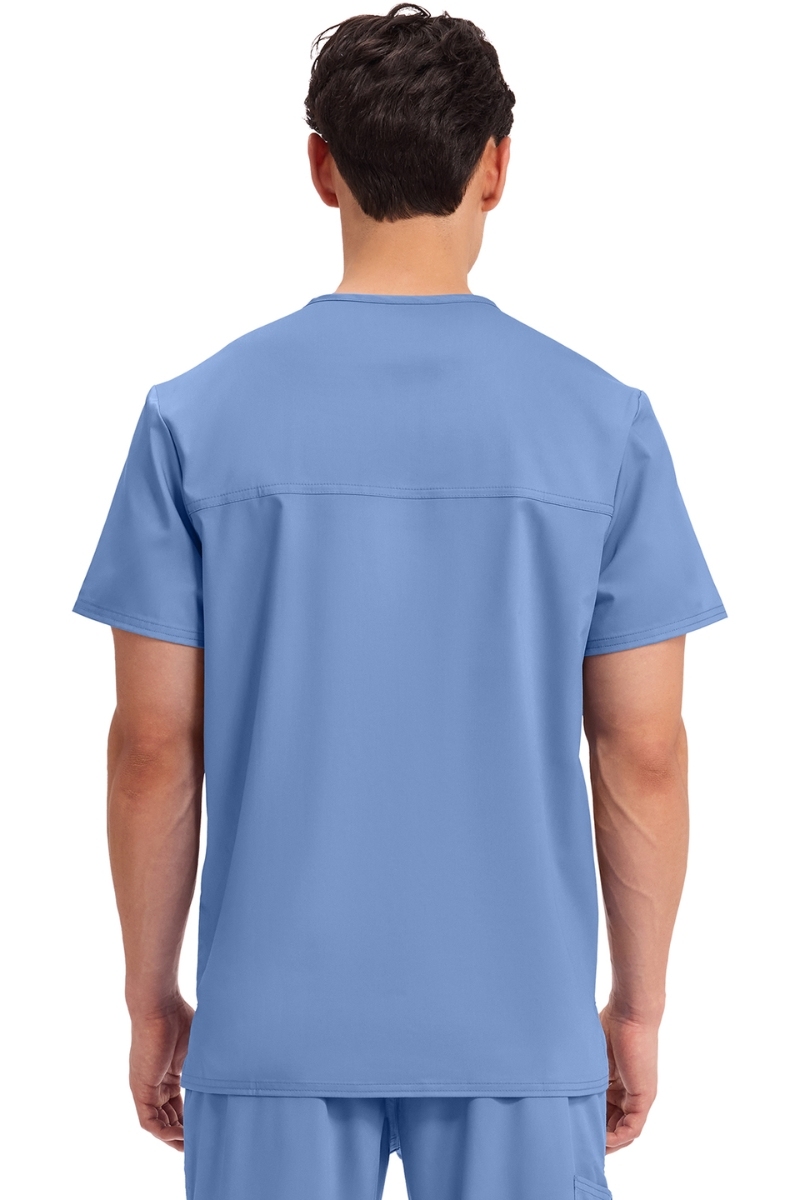 Casaca sanitaria Cherokee cuello de pico celeste WWE670 1