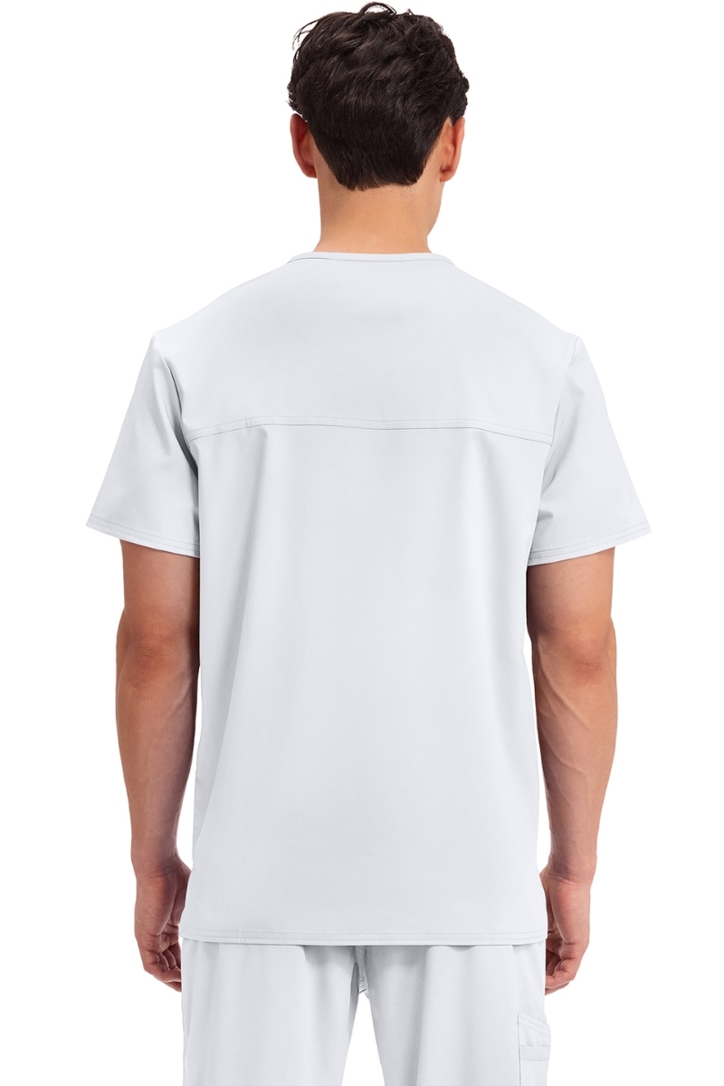 Casaca sanitaria Cherokee cuello de pico blanca WWE670 1