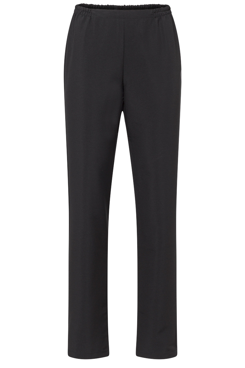 pantalon microfibra en negro goma cintura