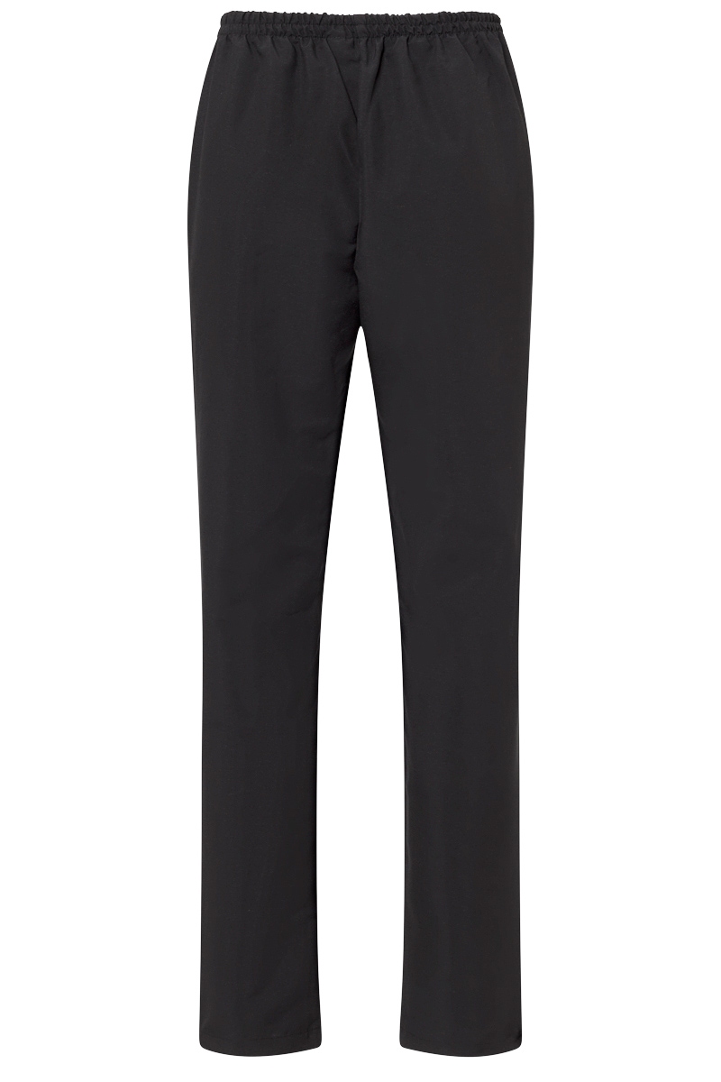 pantalon microfibra en negro goma cintura 1