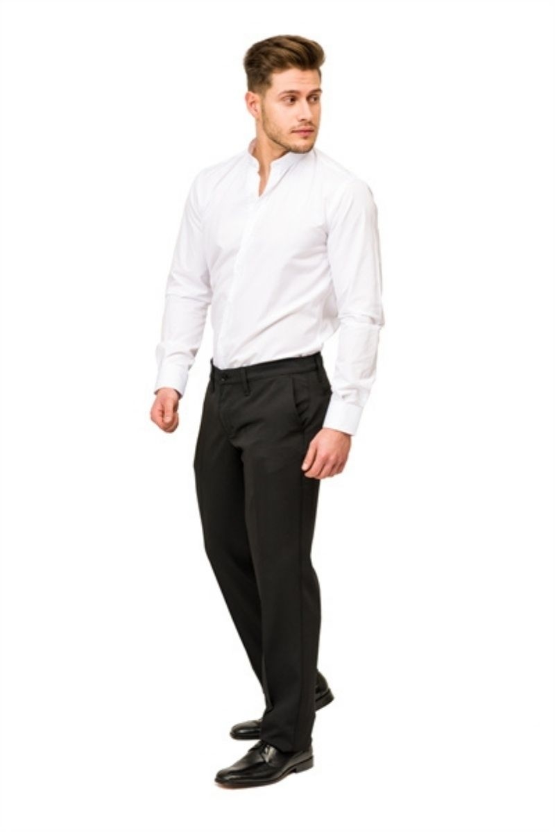 Pantalón de trabajo de vestir para hombre sin pinzas elástico Pantalón de trabajo de vestir para hombre sin pinzas elástico
