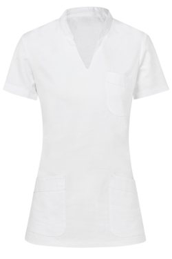 Blusó sanitari blanc amb obertures laterals per a més comoditat