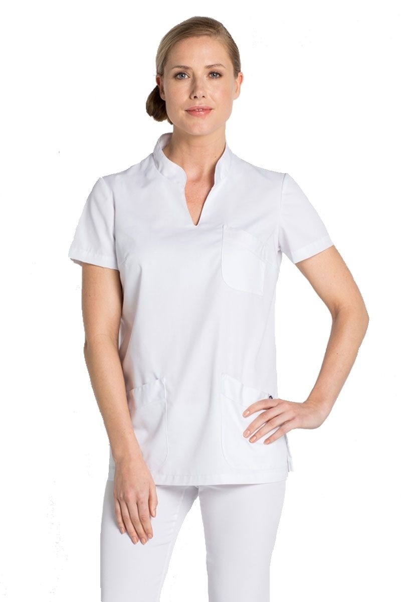 Blusó sanitari blanc amb obertures laterals per a més comoditat 5